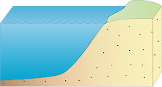 Illustration of sandy coastline base