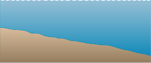 Illustration of habitat base with underwater shoreline