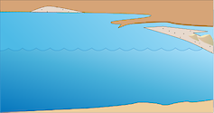 Illustration of Estero Bay in California, USA