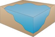 Illustration of freshwater pond base