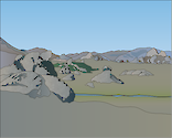 Illustration of City of Rocks National Reserve in Idaho, USA