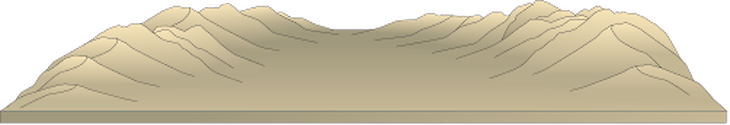 Illustration of desert base interior valley