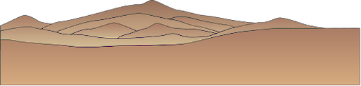 Illustration of desert base with foothills