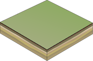 Illustration of simple plains base with soil layers