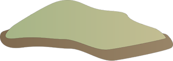 Illustration of island with mud banks