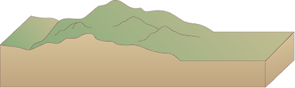 Illustration of foothills and plain