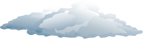 Illustration of a nimbostratus cloud, a rain cloud characterized by a formless layer that is almost uniformly dark gray, of medium altitude, usually developing above 6500 ft (2000 m). Nimbo is from the Latin word 