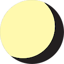 Illustration of the moon undergoing phases; waning (decreasing in size) gibbous (name of shape), heading towards a new moon.