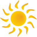 Illustration of the sun, symbolizing solar radiation (energy from the sun)