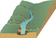 Illustration of ecosystem base with Lockyer Creek in Queensland, Australia