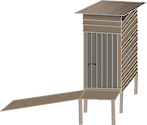 Illustration of a coastal toilet