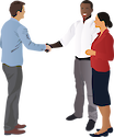 Business colleagues shaking hands.