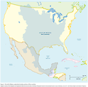 The Gulf of Mexico watershed includes portions of five countries.