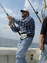 COL Deputy Director for NOAA Chesapeake Bay Office, Ecologist/Ecosystem Modeler Howard Townshend on a fishing trip on the Chesapeake Bay