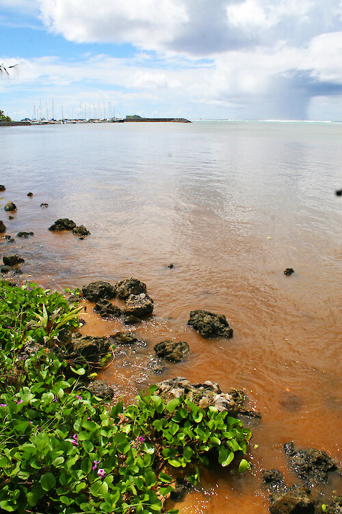 Photo demonstrating sedimentation, found in the War at the Pacific National Historical Park in Guam.