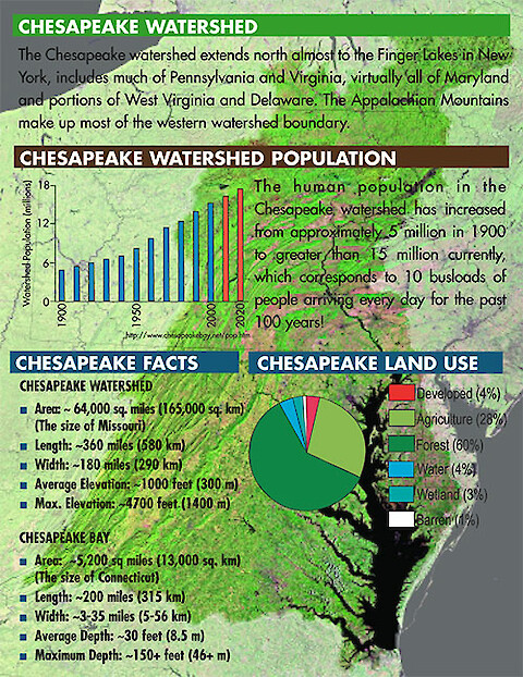 Chesapeake Bay and watershed (from IAN newsletter, Healthy Chesapeake Waterways, 2002)