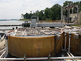 This tank is located at the Oyster Hatchery, at the University of Maryland Center for Environmental Science Horn Point Laboratory in Cambridge, Maryland. The Horn Point oyter hatchery produces over five-hundred million oyster larvae for research, educational projects, and oyster restoration in the Chesapeake Bay and surrounding rivers.