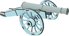 Illustration of a cannon from Colonial times.
