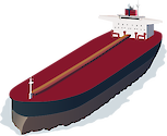 Illustration of an oil tanker.