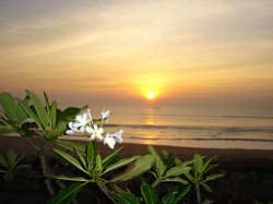 Sunrise over the beach at Mamallapuram