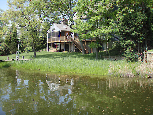 This private residence presents a soft shoreline, which offers benefit to wildlife.