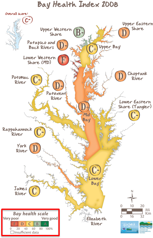 Chesapeake Bay Report Card Map