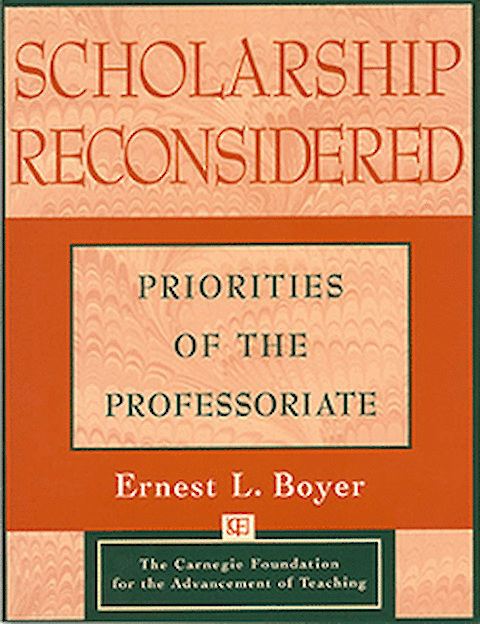 This book by Joseph Boyer, published in 1997, has stimulated a robust discussion of what constitutes academic scholarship and how to measure it.