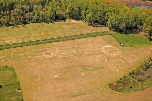 Aerial photo of crop patterns