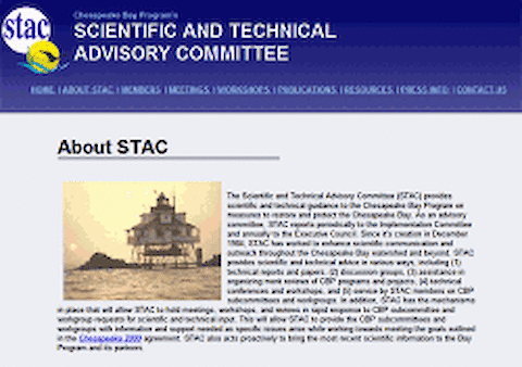 Chesapeake Bay Scientific and Technical Advisory Committee (STAC) website
