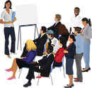 Group meeting for business presentation