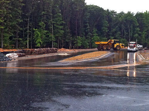 Construction runoff near Glen Burnie, MD that flows into Curtis Creek, which is a tributary to the Patapsco River.