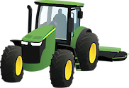 Illustration of an agricultural mower.