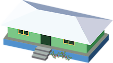 Illustration of an enclosed fale.