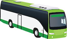 Side view of public transit bus 