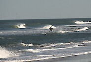 Atlantic Ocean waves at Assateague Island National Seashore provide recreation for surfers.