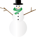 Front view of snowman