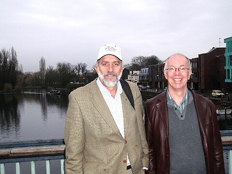 Bill Dennison and Rod Jackson on the Thames River.
