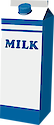 Illustration of a milk carton, a key product of a dairy.