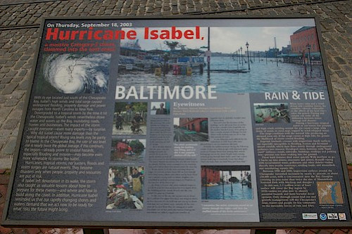 Hurricane Isabel historical marker