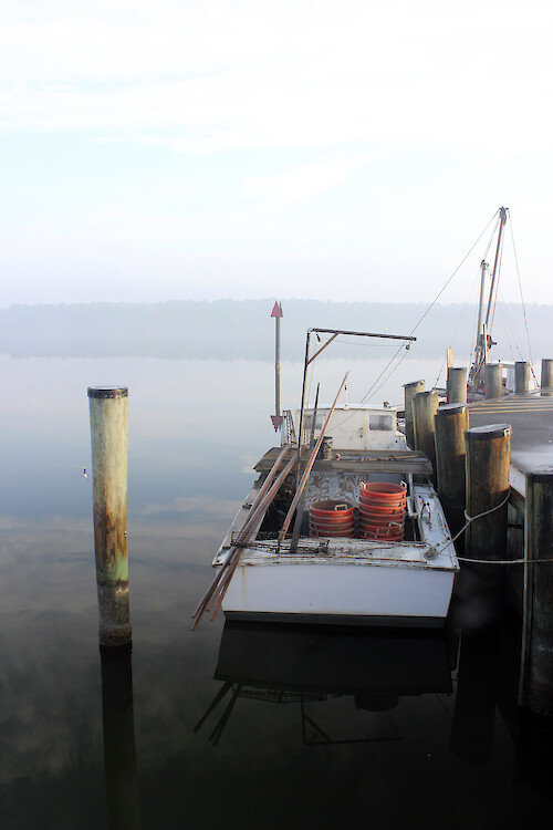 Equipment on a waterman's boat in Chesapeake Bay.