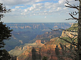 View from the North Rim of the Grand Canyon National Park.