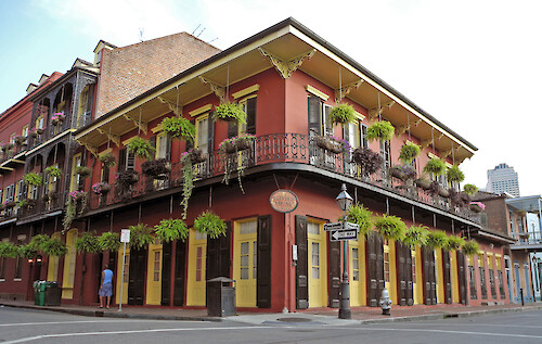 Building in the French Quarter of New Orleans, Louisiana.