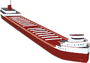Illustration of a lake freighter

