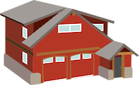 Illustration of suburban house