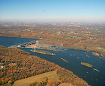 Conowingo Dam is the last Dam on the Susquehanna River before it empties into the Upper Chesapeake Bay. This is a series of photos taken on an overflight of the Dam and surrounding sites during mid-November, 2015. Conowingo Dam 8