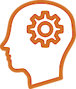 An icon representing learning or thinking.
