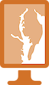 An icon representing a computer screen displaying a Chesapeake Bay map.