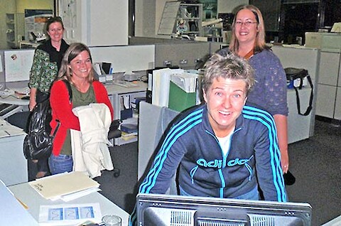 Western Australia Department of Water staff (left to right): Catherine Thomson, Tracy Calvert, Vanessa Forbes, Kieryn Kilminster.
