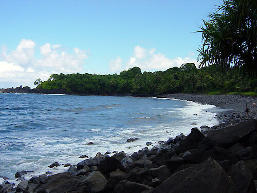 Rocky shoreline of Maui