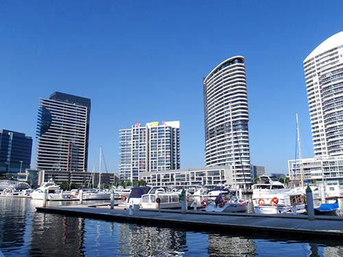 Residential buildings and marina